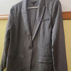 Apt. 9 Women's Gray Single-Button Blazer